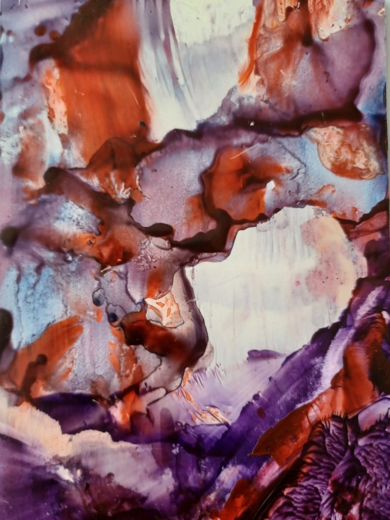 encaustic kunstwerk met bijenwas