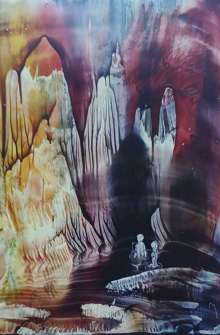 encaustic kunstwerk met bijenwas