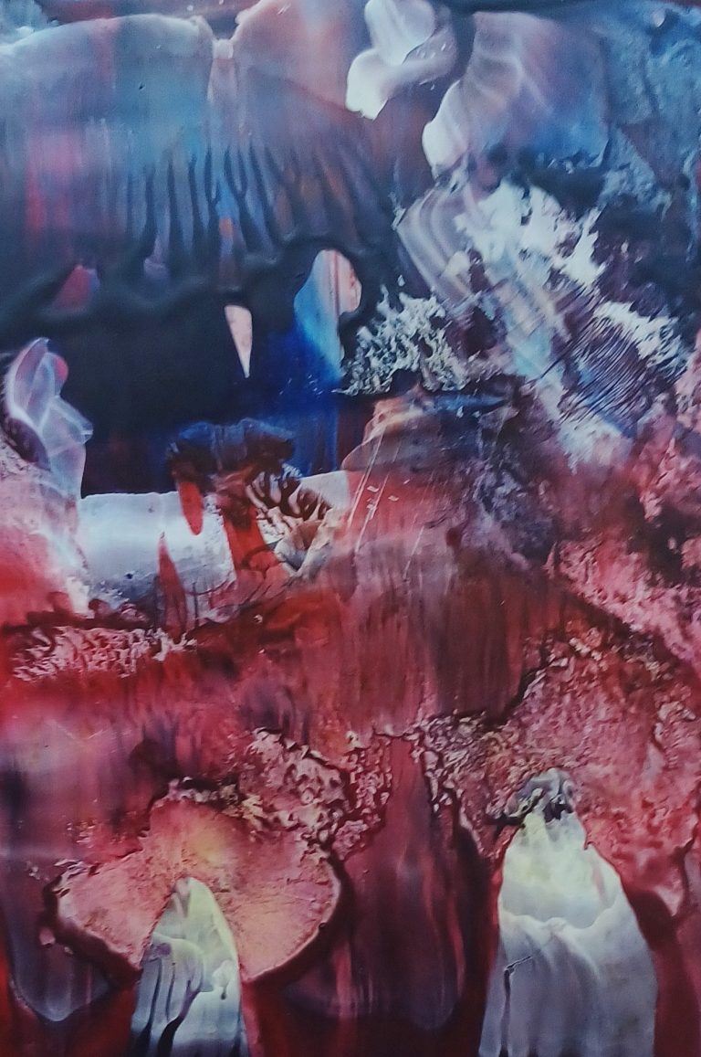 encaustic kunstwerk met bijenwas